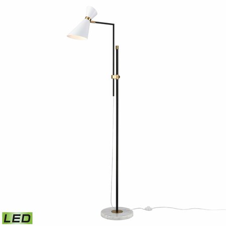 ELK SIGNATURE Taran 61'' High 1-Light Floor Lamp - Matte White - Includes LED Bulb H0019-11112-LED